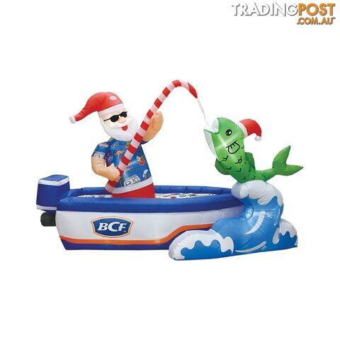 BCF Inflatable Fishing Santa In Boat
