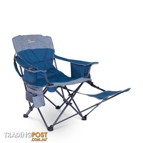 OZtrail Monarch Arm Chair With Footrest 180kg