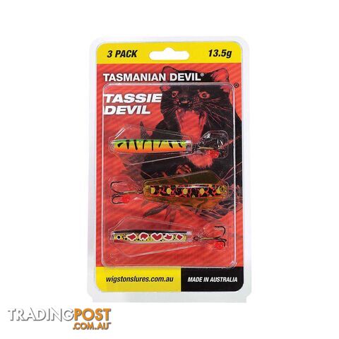 Wigston Tassie Devil Hard Body Lure 13.5G 3 Pack