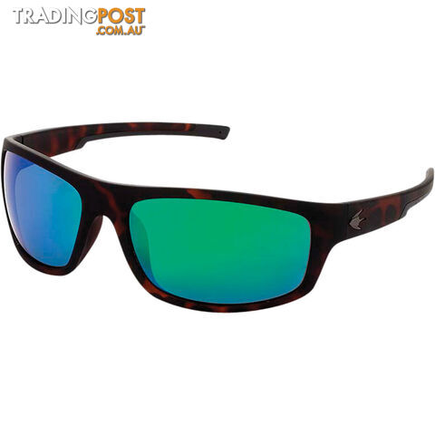 Stingray Flathead Polarised Sunglasses Brown with Green Lens