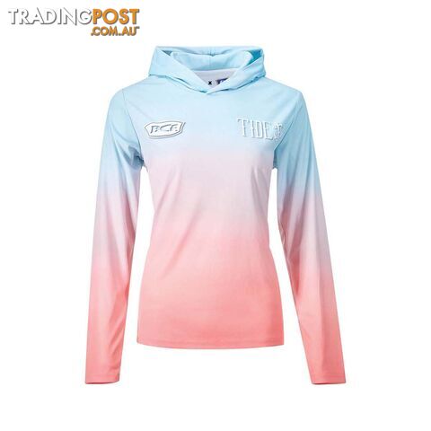 BCF x Tide Women's Sunset Hooded Sublimated Polo