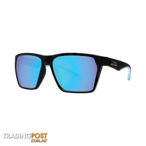 Liive Menâs Rincon Sunglasses Black with Blue Lens