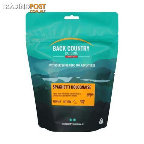 Back Country Cuisine Freeze Dried Spaghetti Bolognese 2 Serves