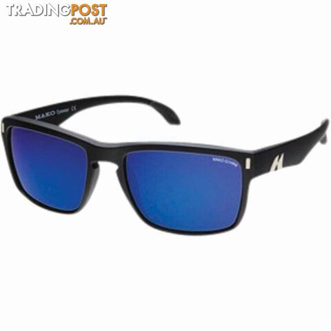 MAKO GT Polarised Men's Sunglasses Black with Blue Lens