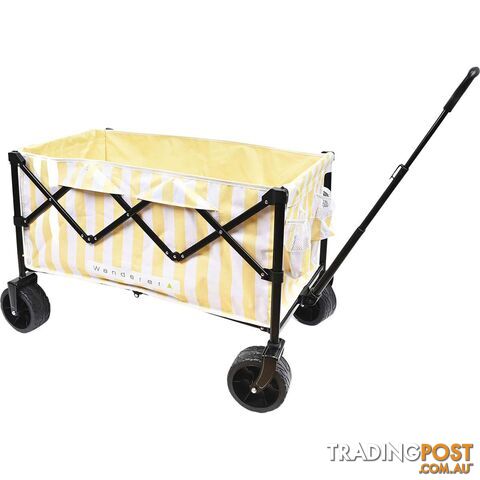 Wanderer Flat Fold Cart 100kg Yellow Stripe