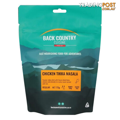 Back Country Cuisine Freeze Dried Chicken Tikka Masala 2 Serve