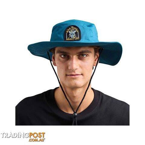 The Mad Hueys Menâs Bucket List Wide Brim Hat