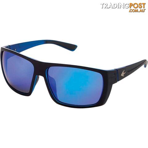 Stingray Barb Polarised Sunglasses Black with Blue Lens