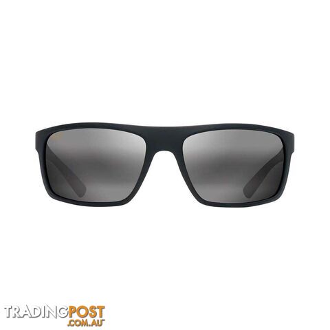 Maui Jim Men's Byron Bay Sunglasses Matte Black with Grey Lens