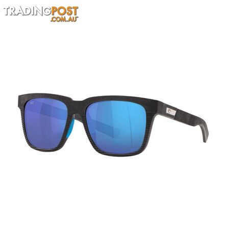 Costa Pescador Men's Polarised Sunglasses Net Grey with Blue Lens
