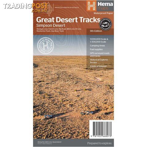 Hema Map Great Desert Tracks Simpson Desert