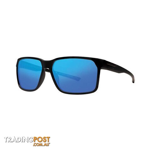 Liive Menâs Tazer Polarised Sunglasses Black with Blue Lens