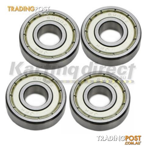 Go Kart 25mm Stub Bearing 6000zz 4 pak OD 26mm x ID 10mm x 8mm - ALL BRAND NEW !!!