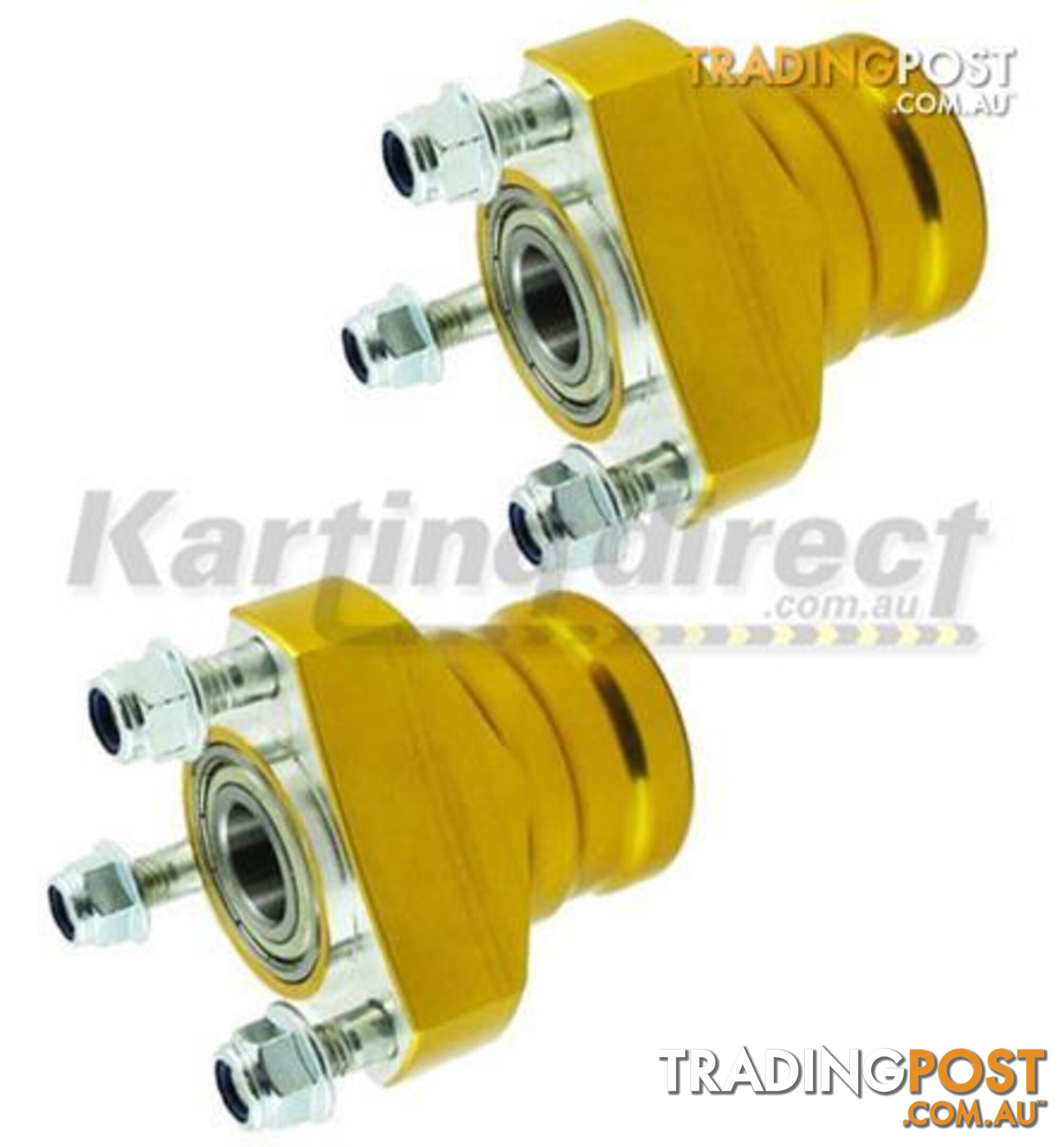 Go Kart Front Mini Hub Set Gold Suit 17mm x 55mm stub axles - ALL BRAND NEW !!!