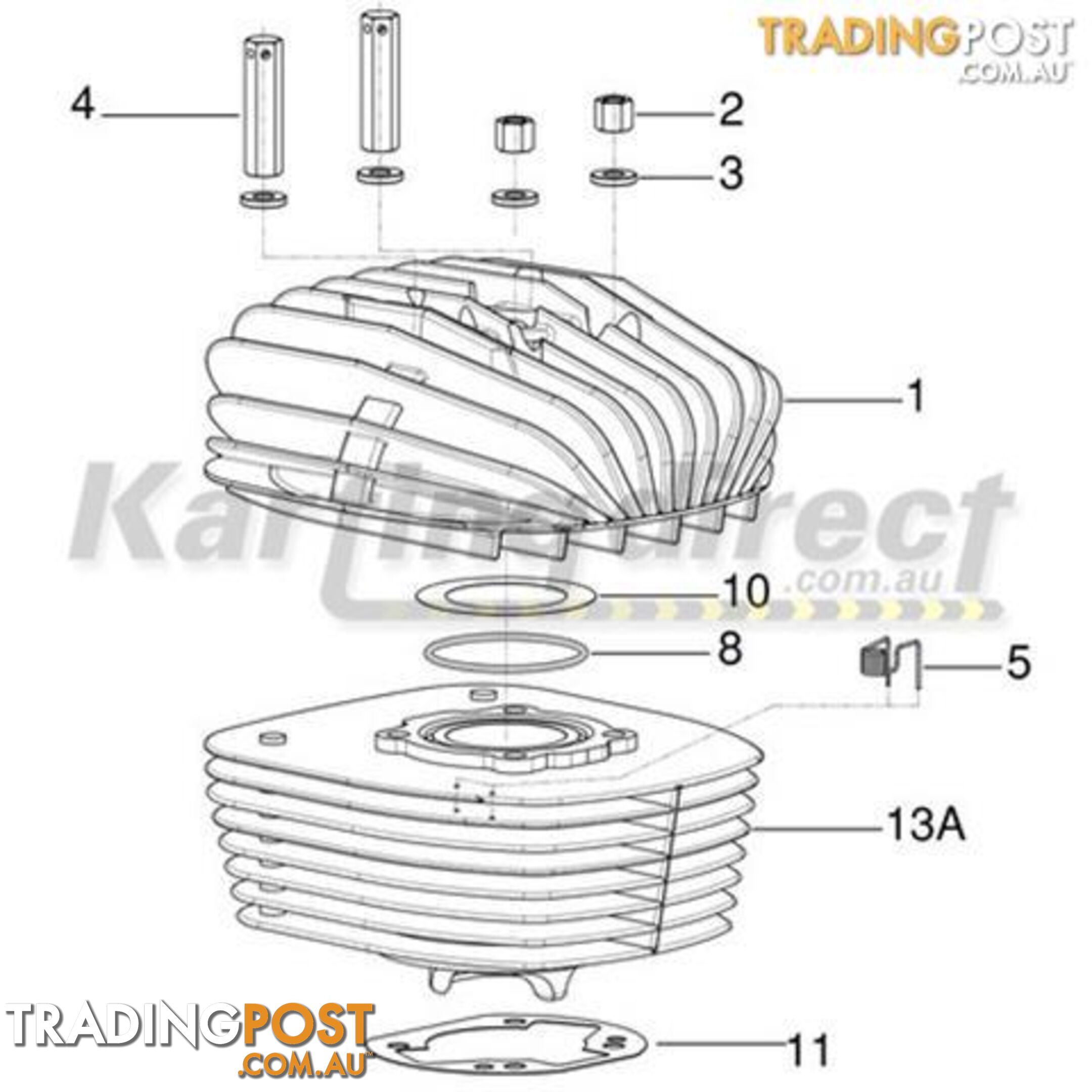 Go Kart CYLINDER GASKET 5/100 -TOP / X30 / KA100 - ALL BRAND NEW !!!