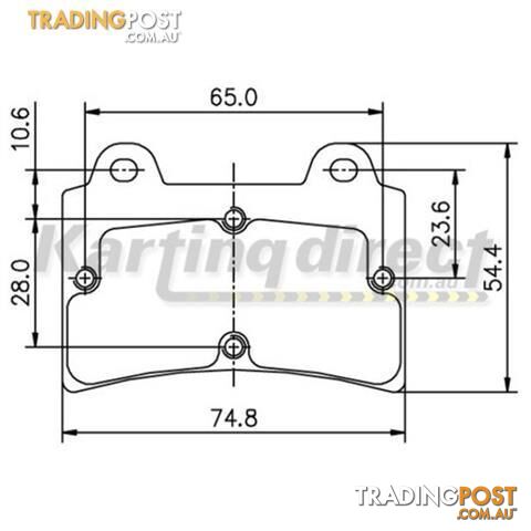 Go Kart Brake Pads Suit ARROW MONACO OMEGA DENT Compatible Brakes 15mm Thick - ALL BRAND NEW !!!