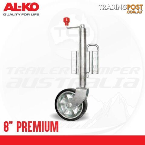 ALKO 8" 627500 Jockey Wheel Vertical Locking Pin Swivel Bracket 500kg Static
