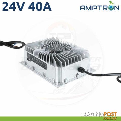 Amptron 40A 24V 240V IP65 Lithium Ion Iron AC Battery Charger LiFePO4