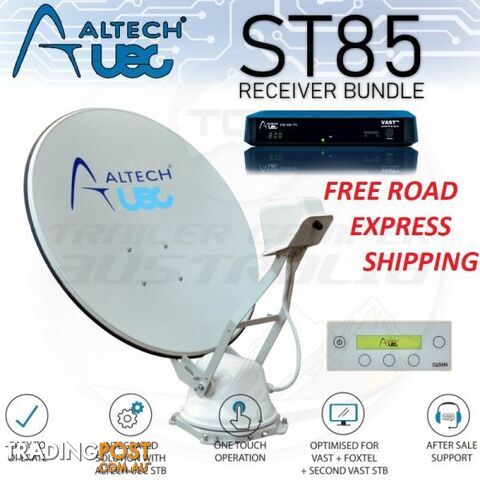 Altech UEC Halo ST85 Auto Motorised Satellite Dish + DSD5000 VAST TV Receiver