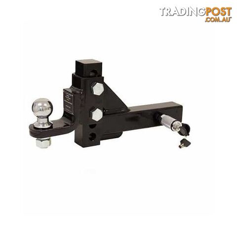Brutus 3.5T Adjustable Hitch 3" Drop Rise with 50mm Tow Ball & Lock