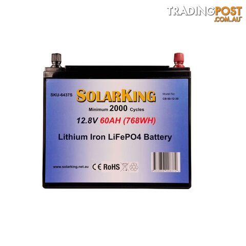 Solarking 60Ah 12V Lithium Iron Battery LiFePo4 CB-60-12-30