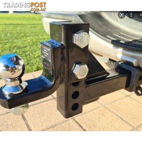 Brutus 3.5T Adjustable Hitch 6" Drop Rise with 50mm Tow Ball & Lock
