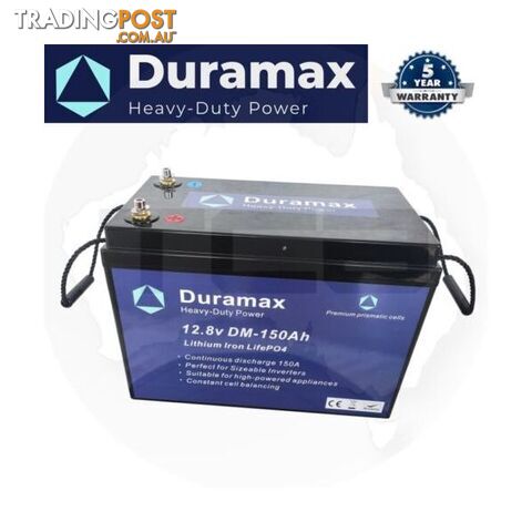 Duramax 150Ah 12V Lithium Battery LiFePo4 150A BMS Active Cell Balancing (Bluetooth)