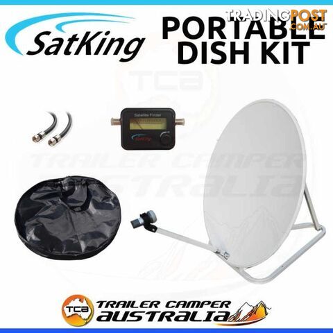 Satking Portable Satellite Dish 75cm Fold Up Complete Kit for Vast Foxtel TV Caravan