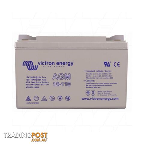 Victron Energy 12V 110Ah (20HR) Cyclic AGM Battery Threaded Post Type