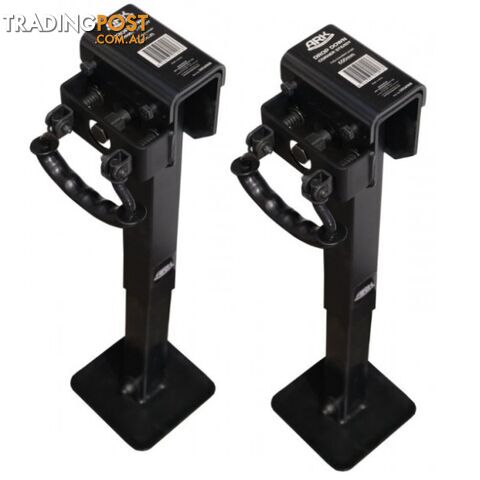 Ark XO 850mm Drop Down Corner Steady Lift Jack BLACK - 2 PACK