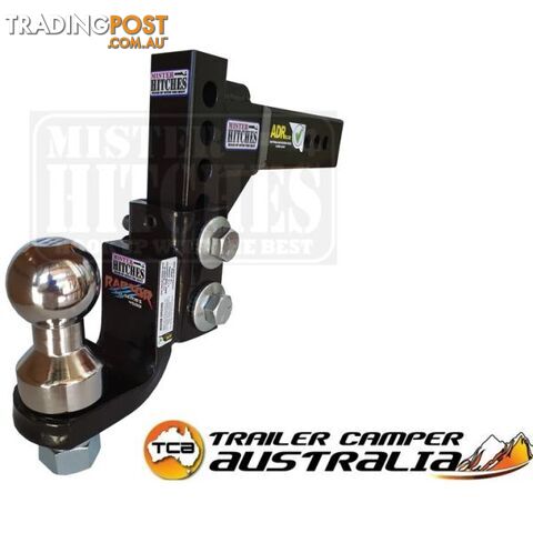 MISTER HITCHES RAPTOR 4500KG SUPER DUTY ADJUSTABLE HITCH - 63.5MM / 2-1/2" SHANK SUIT RAM SILVERADO GMC FORD F-SERIES