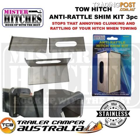 MISTER HITCHES ANTI-RATTLE HITCH SHIM KIT 3PC (MHARSK)