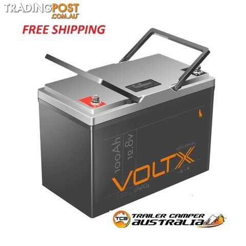 VoltX 12V 100Ah Plus Lithium Ion Battery with BMS & LCD