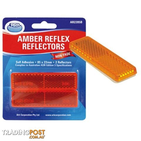 2x Ark Amber self adhesive reflector 22 x 85mm