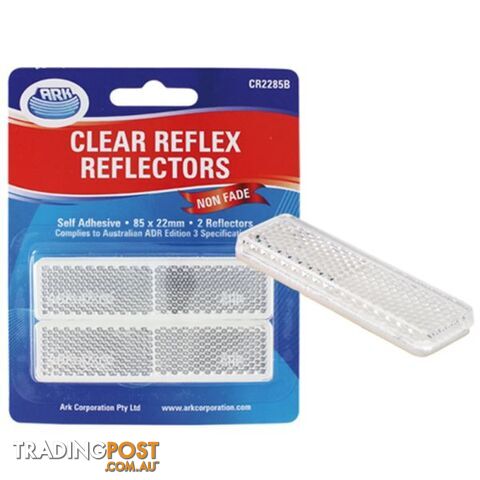 2x Ark Clear self adhesive reflector 22 x 85mm