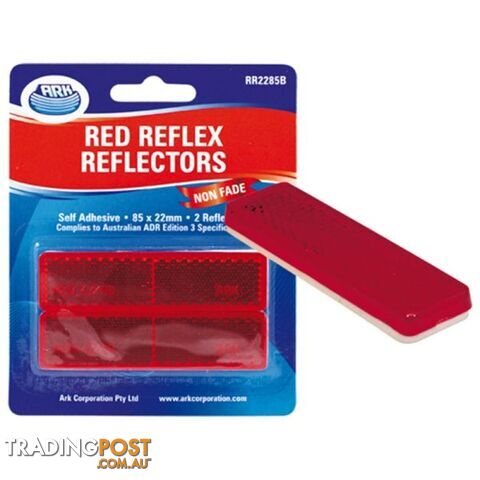 2x Ark Red self adhesive reflector 22 x 85mm