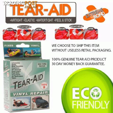 Tear Aid Type B VINYL repair patch kit, Awning, car seat, cushions, pool liner, tents, tarps