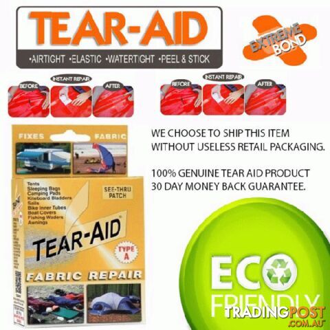 Tear Aid Type A Fabric repair patch kit for Canvas Rubber Neoprene Nylon Gortex