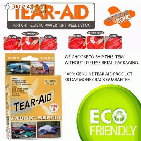 Tear Aid Type A Fabric repair patch kit for Canvas Rubber Neoprene Nylon Gortex
