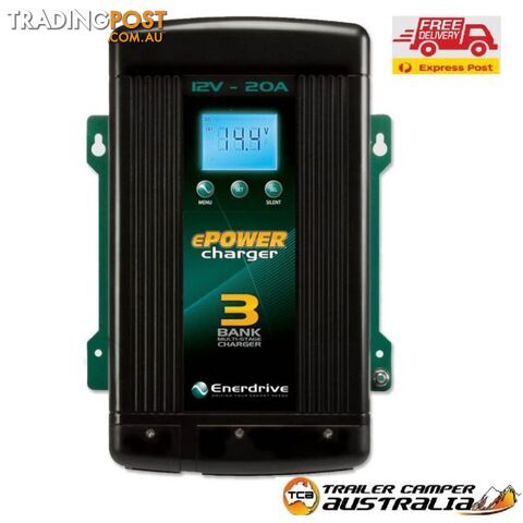 Enerdrive ePOWER 12V 20A Battery Charger Lithium, AGM, Gel