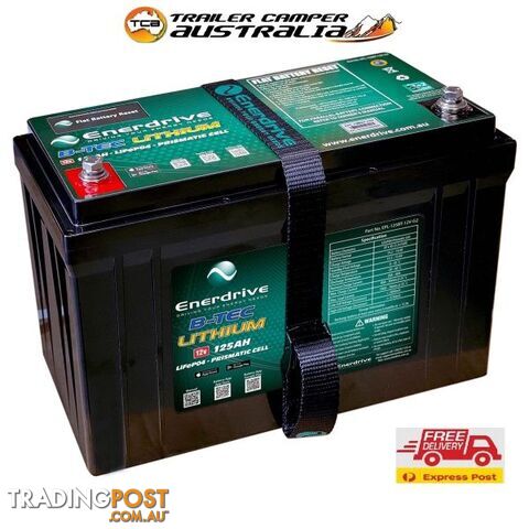 Enerdrive ePOWER B-TEC 12V 125Ah Gen 2 Lithium Battery with Bluetooth