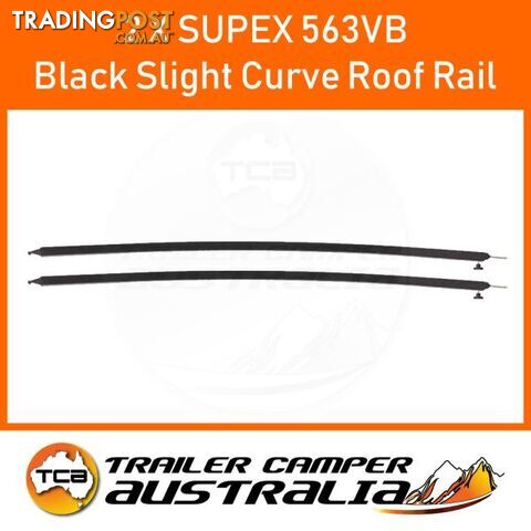 2 x Supex Slight Curve Roof Rail Black