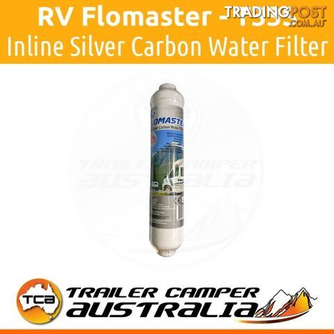 RV Flomaster Inline Silver Carbon Water Filter T33S