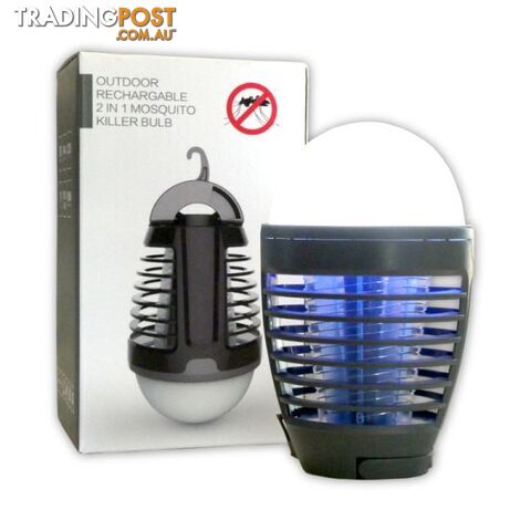 2-1 Portable Mosquito Bug Zapper Lantern LED Outdoor Light Rechargeable battery