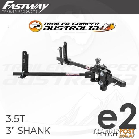 Fastway E2 Trunnion Sway Control WDH Weight Distribution Hitch 3.5T 3" Shank