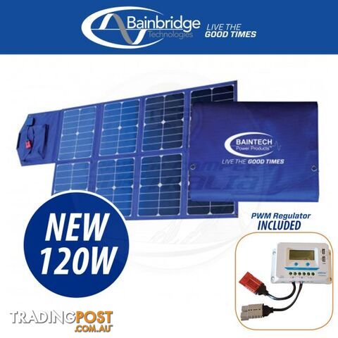 Baintech Baintuff 120W Folding Solar Blanket Panel Caravan Camper 4WD 12V