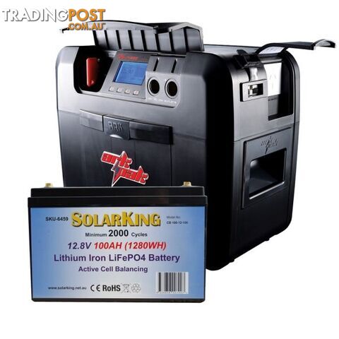 ArkPak AP730 Portable Battery Box + 100Ah Solarking Lithium LiFePo4 Battery