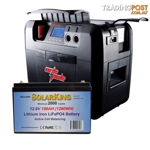ArkPak AP730P Pure Sine Portable Battery Box + 100Ah SolarKing Lithium Battery