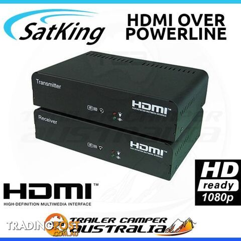 SatKing HDMI Over Power Line Transmitter & Receiver Full HD 1080P IR Extender