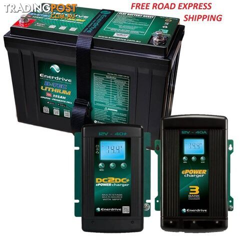 Enerdrive ePOWER B-TEC 12V 125Ah G2 Lithium Battery DC40A -AC 40A Charger